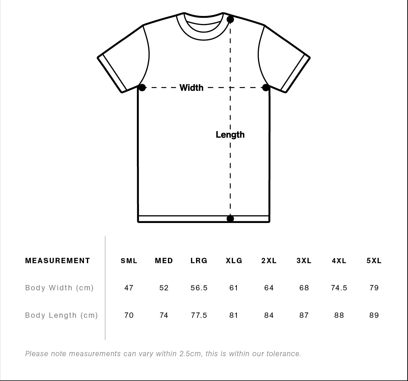 sizing guide